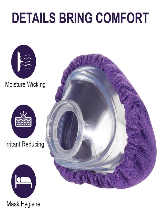 LINXIU 4 Pack Nasal CPAP Mask Liners Compatible with N20 Nasal Mask Cushions Reusable Mask Covers for Comfort, Purple - Image 3